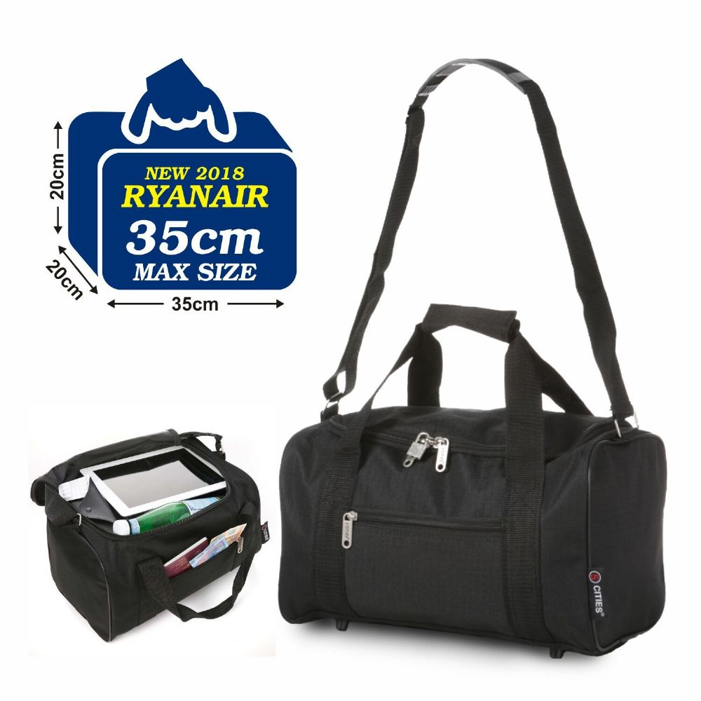 5 Cities Cabin Underseat Bag Black 35x20x20 Ryanair bagsandluggage